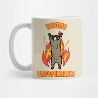 Become Ungovernable Raccoon Flames Mug